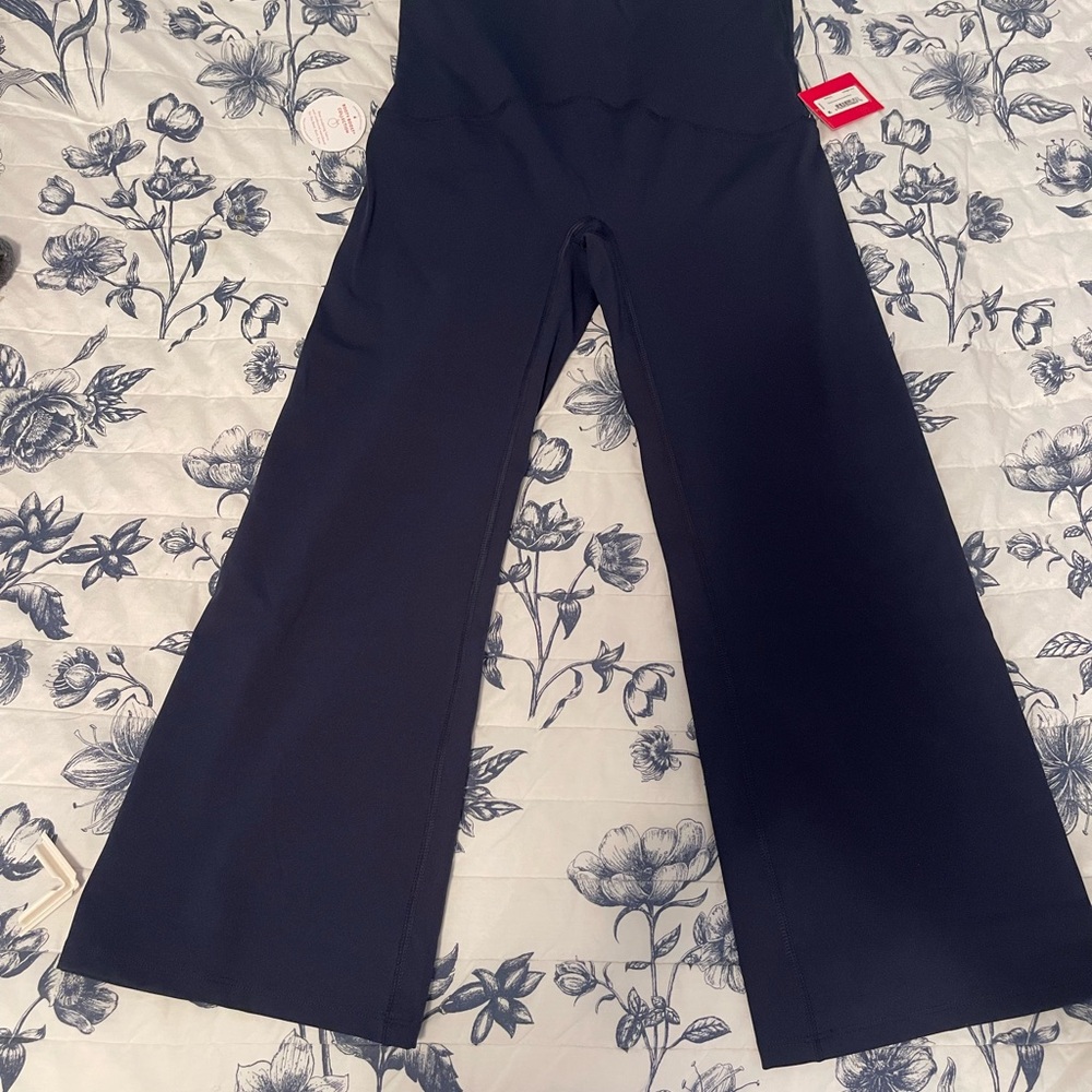 SPANX Navy Wide Leg booty boost pants